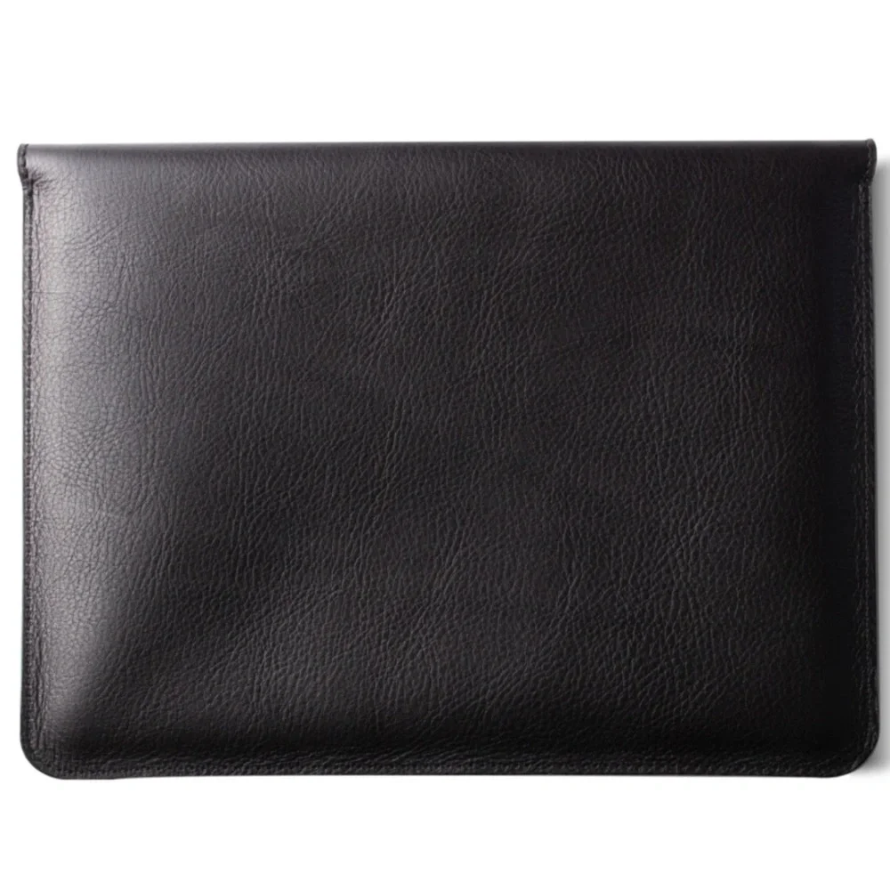 Frank Clegg Smooth Tumbled Black Leather iPad Case Monogrammed JEM